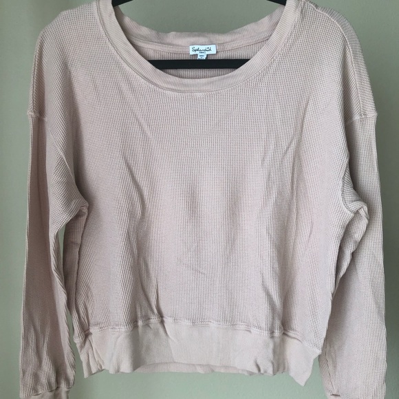 Splendid Blush Thermal Crew Neck NWOT - Picture 3 of 6